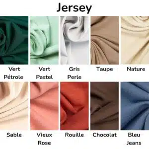 jersey-unis-2026 Liste des couleurs pour les jersey | vêtements évolutifs pour bébé fait main en Suisse
