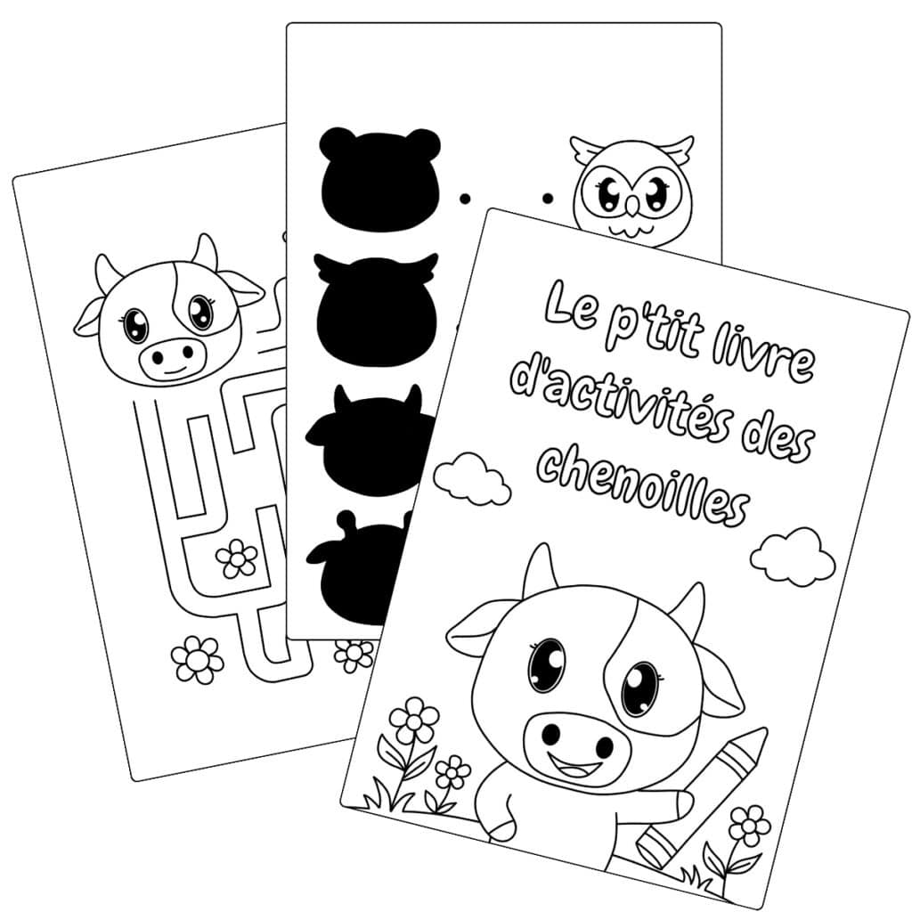 Livre d'activités pour enfants de 2 à 4 ans | Coloriage, labyrinthe, jeu d'ombres et cherche et trouve